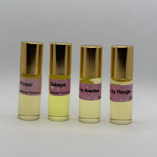 4x 5ml Attar perfume oil set